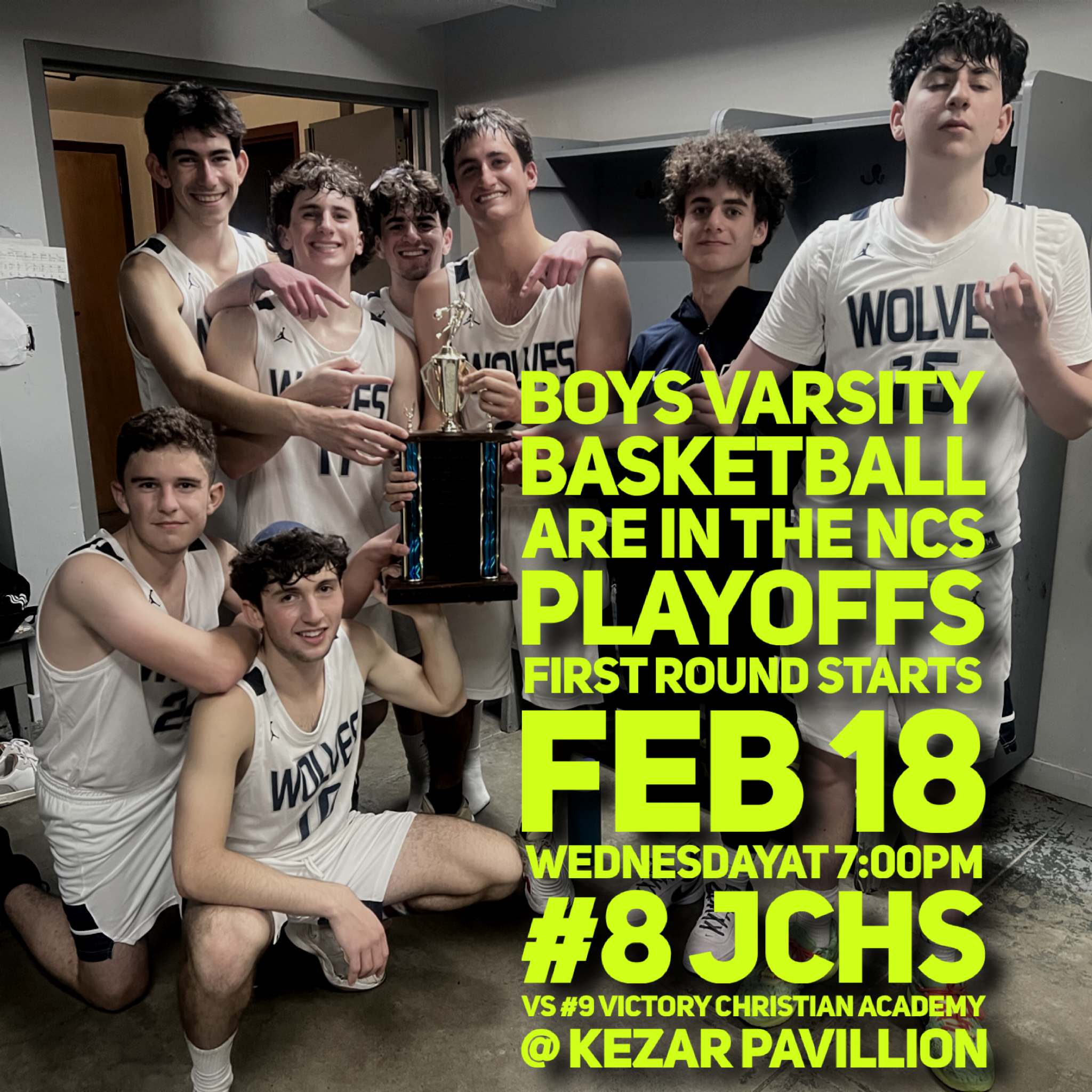 JCHS Boys Varsity Basketball in NCS Playoffs 2026